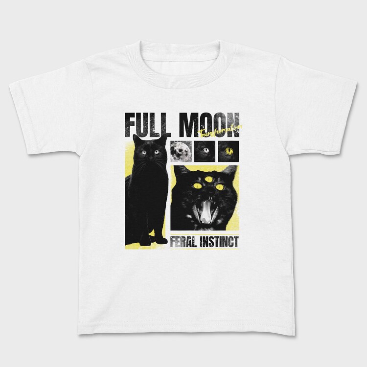 Full Moon Cat, Tricou Copii