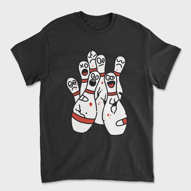 Funny Bowling Pins, Tricou Barbati (Unisex)