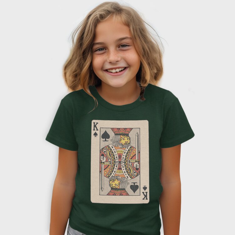 Tiger King Of Spades Card, Tricou Copii