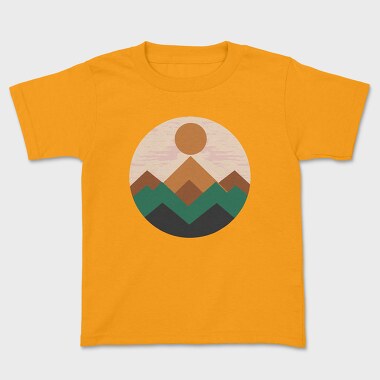 Tricou Copii, Geometric Retro Mountains