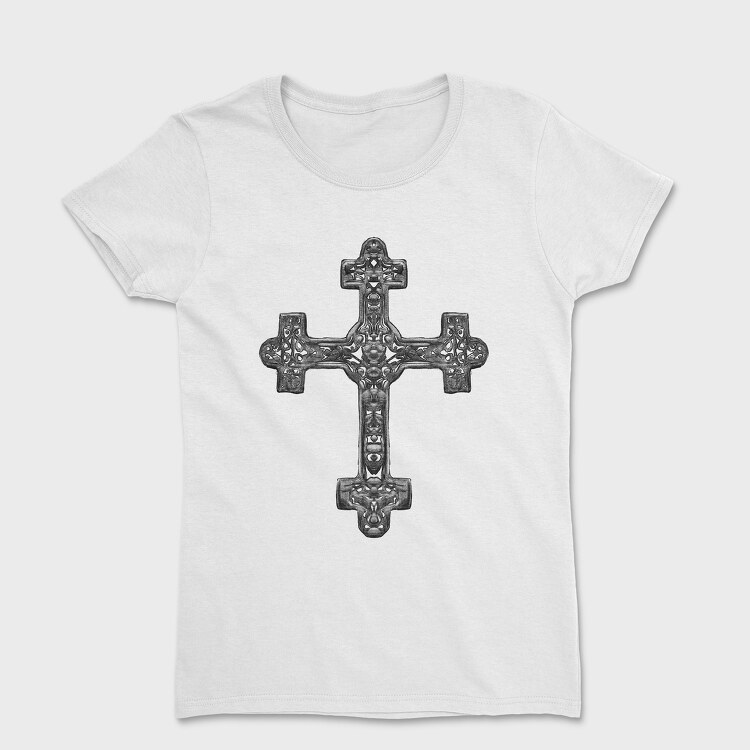 Tricou Femei, Germanic Cross Handdrawn