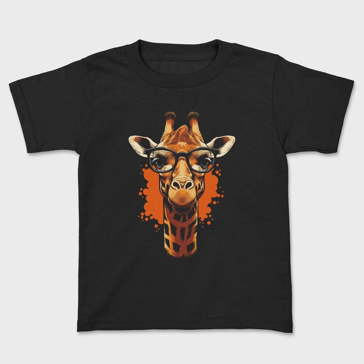 Tricou Copii, Giraffe With Glasses