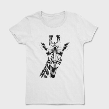 Tricou Femei, Giraffed Black and White