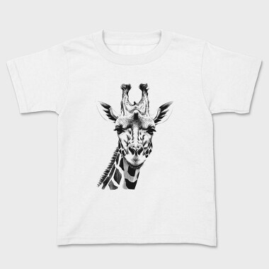 Tricou Copii, Giraffed Black and White