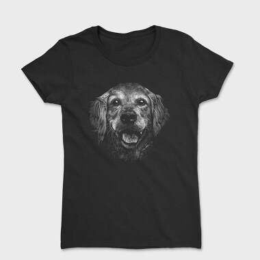 Golden Retriever Monochrome, Tricou Femei