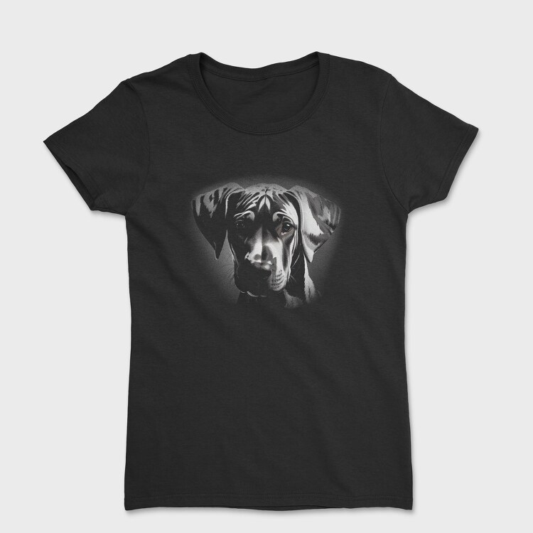 Tricou Femei, Greatdane Puppy Monochrome