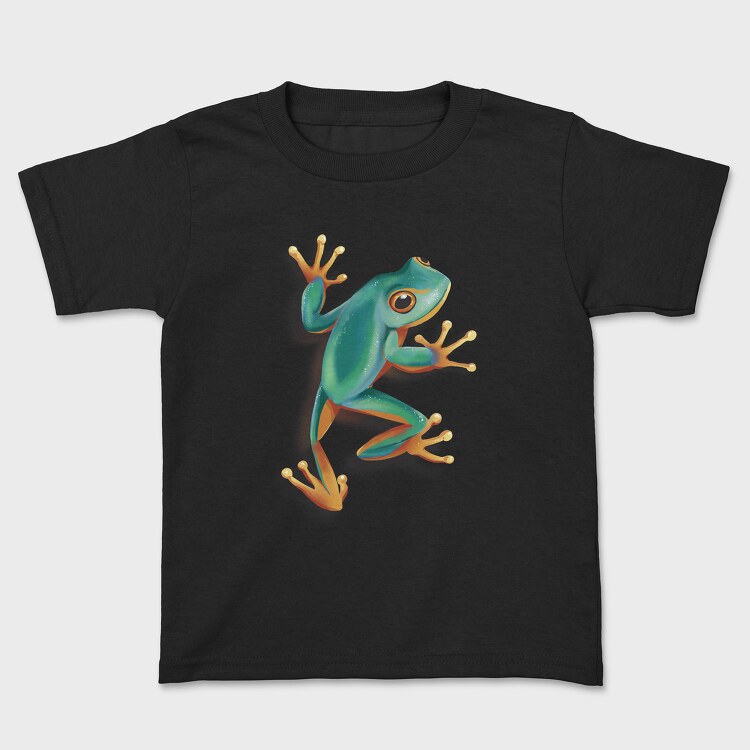 Tricou Copii, Green Frog Realistic