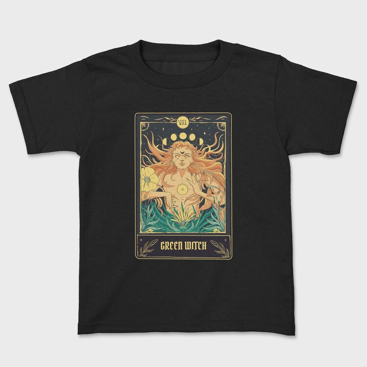 Tricou Copii, Green Witch Tarot Card