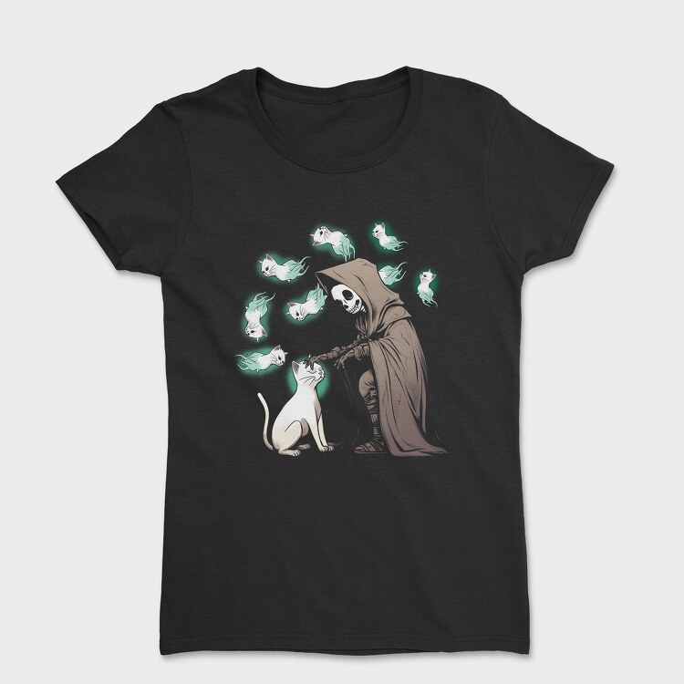 Grim Reaper Cat Lives, Tricou Femei