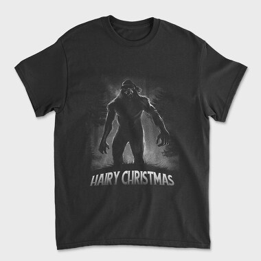 Tricou Barbati (Unisex), Hairy Christmas Bigfoot