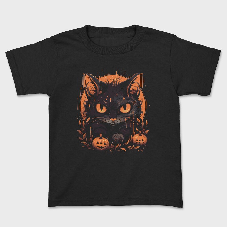 Tricou Copii, Halloween Cat