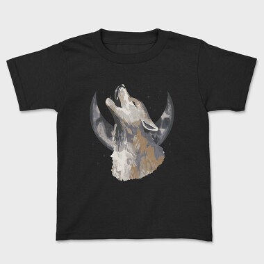 Tricou Copii, Halloween Howling Wolf