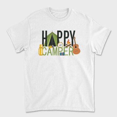 Happy Camper Elements, Tricou Barbati (Unisex)