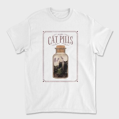 Happy Cat Pills, Tricou Barbati (Unisex)