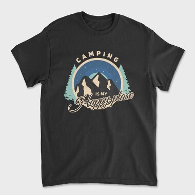 Happy Place Camping, Tricou Barbati (Unisex)