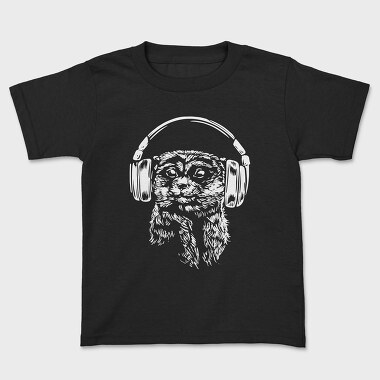 Headphones Meerkat, Tricou Copii