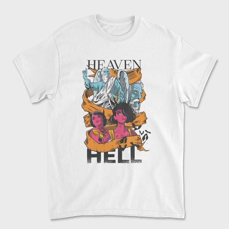 Tricou Barbati (Unisex), Heaven and Hell