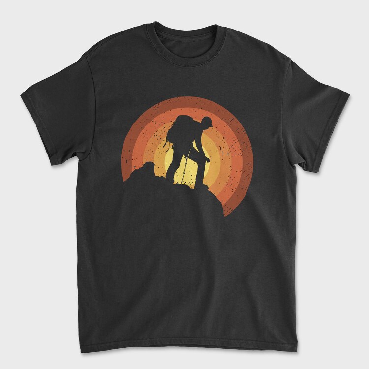 Hiker Sunset, Tricou Barbati (Unisex)