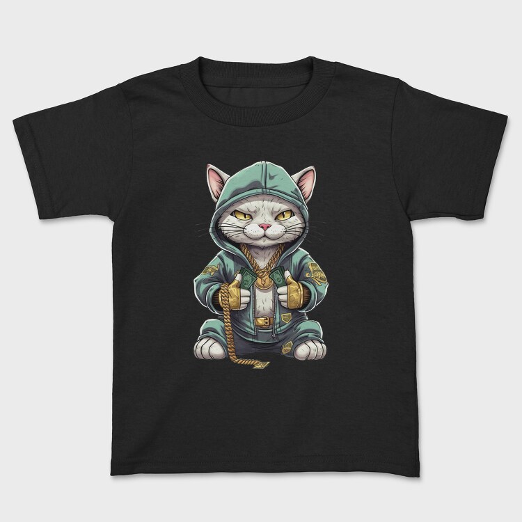 Tricou Copii, Hiphop Cat