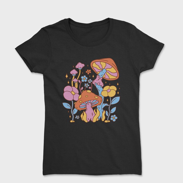 Hippie Flower Mushroom, Tricou Femei