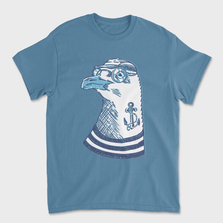 Tricou Barbati (Unisex), Hipster Seagull