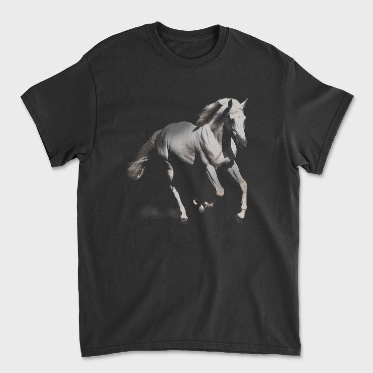 Tricou Barbati (Unisex), Horse Monochrome