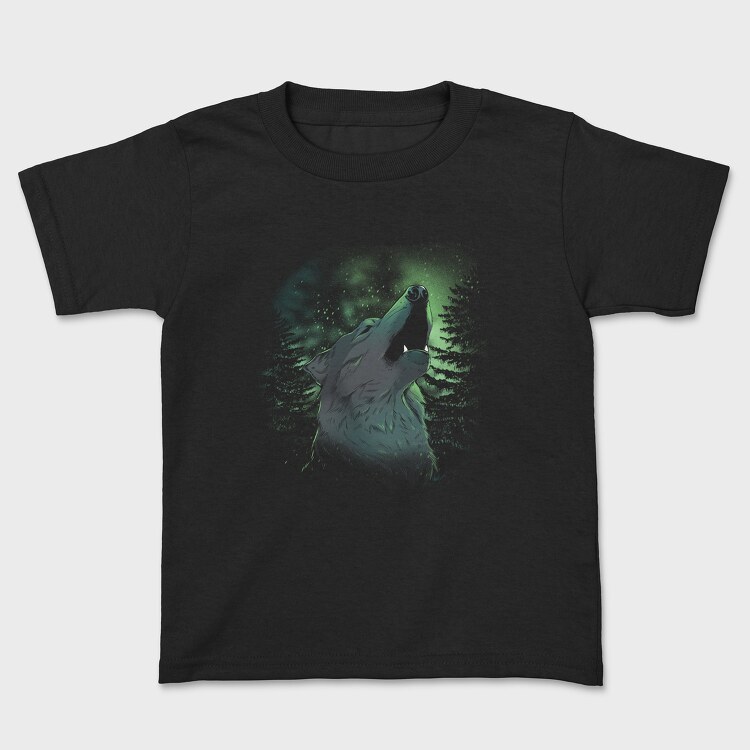 Tricou Copii, Howling Wolf Green