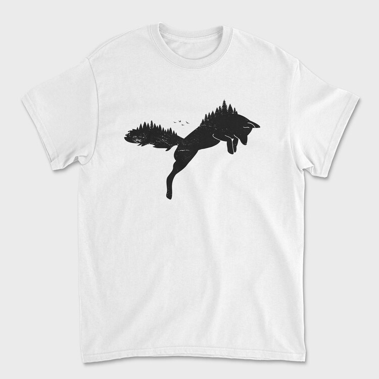 Tricou Barbati (Unisex), Hunting Fox Silhouette