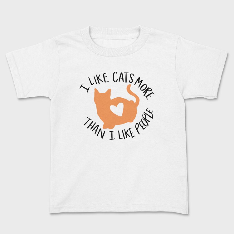 Tricou Copii, I Like Cats More Than I Like People