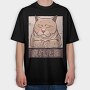 Tired Cat, Tricou Oversize Barbati (Unisex)