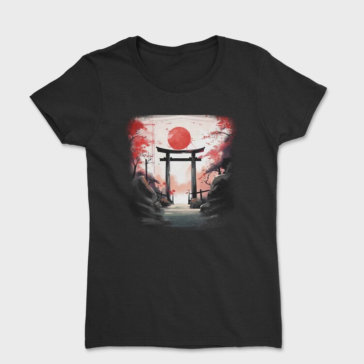 Tricou Femei, Japanese Gate Moon