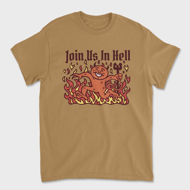 Join Us in Hell Devil, Tricou Barbati (Unisex)