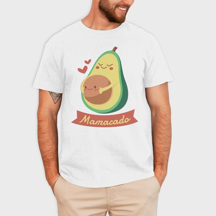 Pregnant Avocado Mama Cado, Tricou Barbati (Unisex)