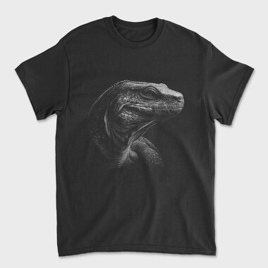 Tricou Barbati (Unisex), Komodo Dragon Monochrome