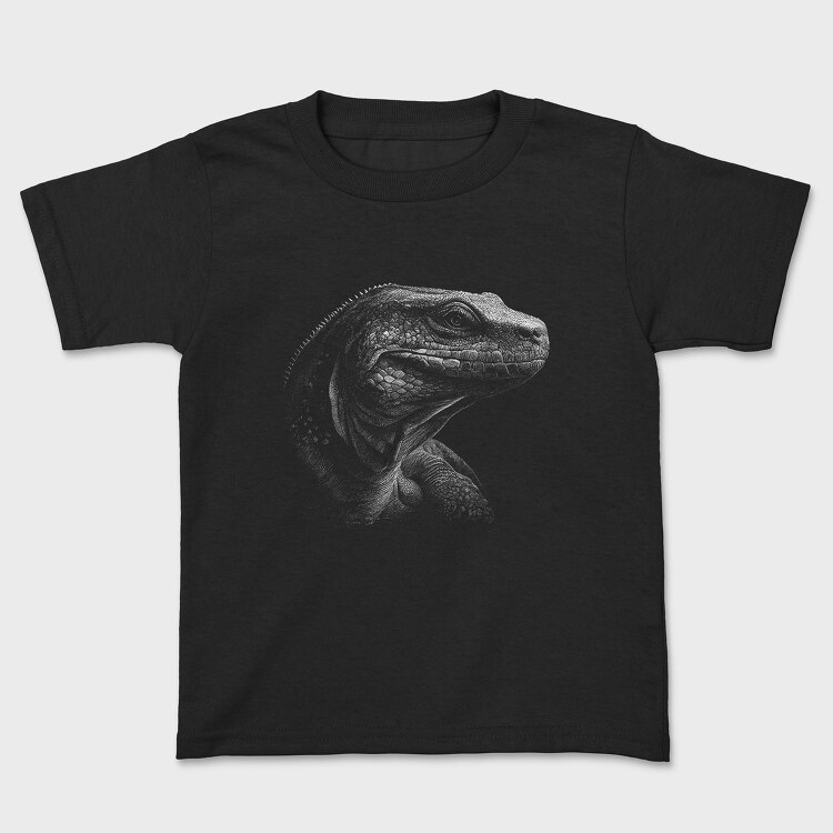 Komodo Dragon Monochrome, Tricou Copii