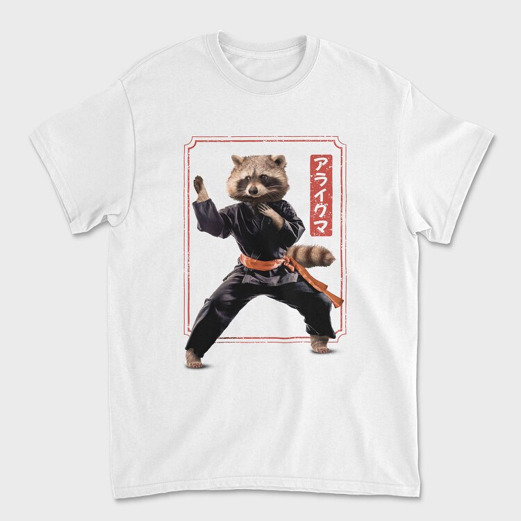 Tricou Barbati (Unisex), Kungfu Raccoon