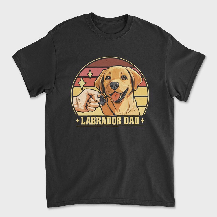 Tricou Barbati (Unisex), Labrador Dad Retro