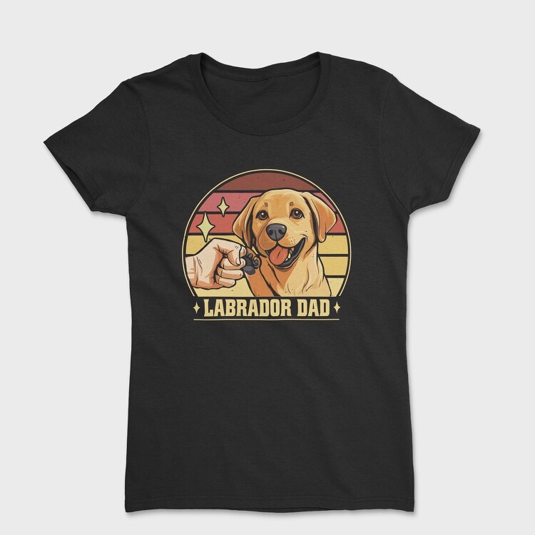 Tricou Femei, Labrador Dad Retro