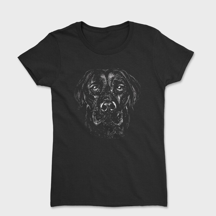 Tricou Femei, Labrador Retriever Monochrome 2