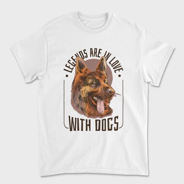 Legend Are in Love With Dogs, Tricou Barbati (Unisex)