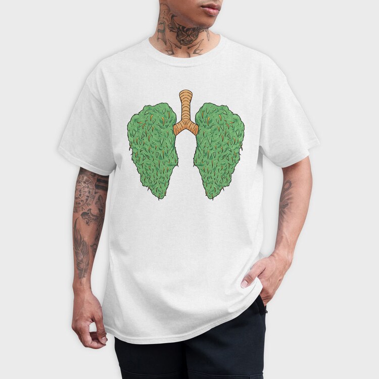 Cannabis Lungs, Tricou Barbati (Unisex)
