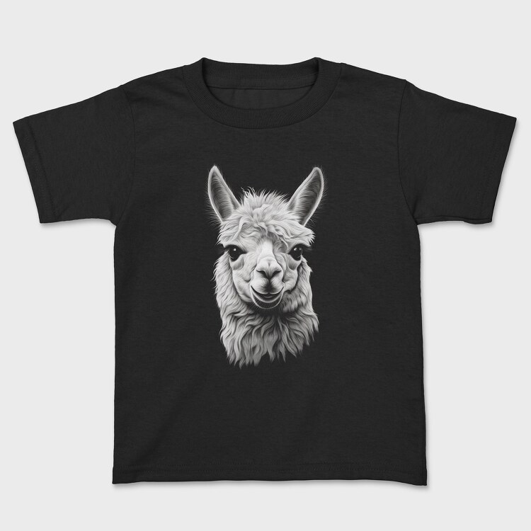 Tricou Copii, Llama Portrait