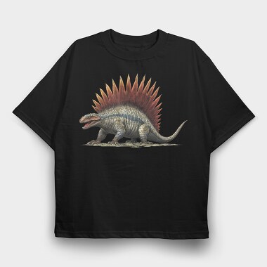 Prehistoric Dimetrodon, Tricou Oversize Barbati (Unisex)