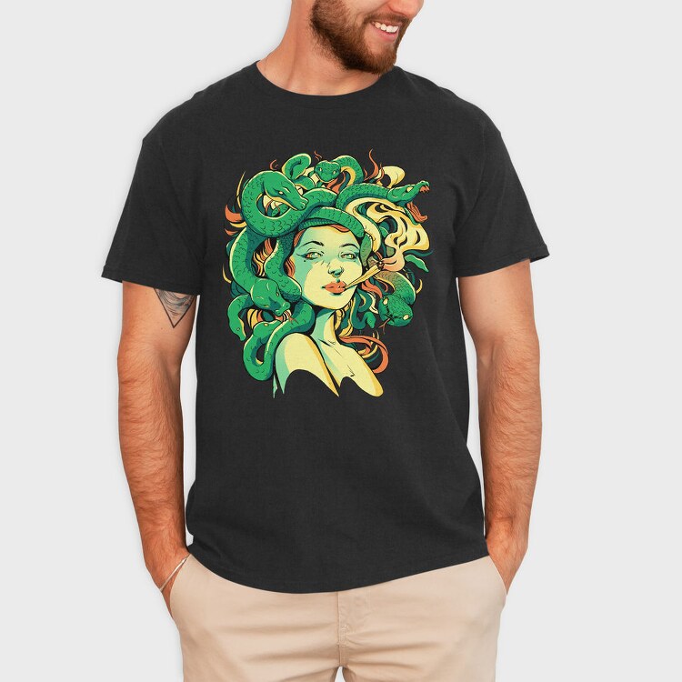 Cannabis Medusa Stoner, Tricou Barbati (Unisex)