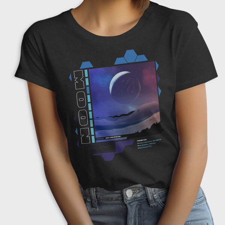 Moon Landscape Planets, Tricou Femei