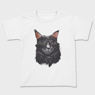 Maine Cat Portrait, Tricou Copii