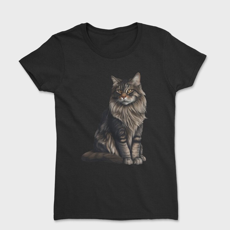 Tricou Femei, Maine Coon Cat