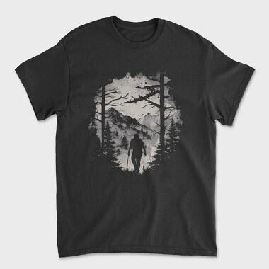 Tricou Barbati (Unisex), Man Hiking Forest