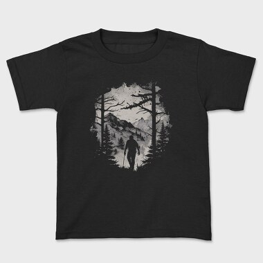 Tricou Copii, Man Hiking Forest