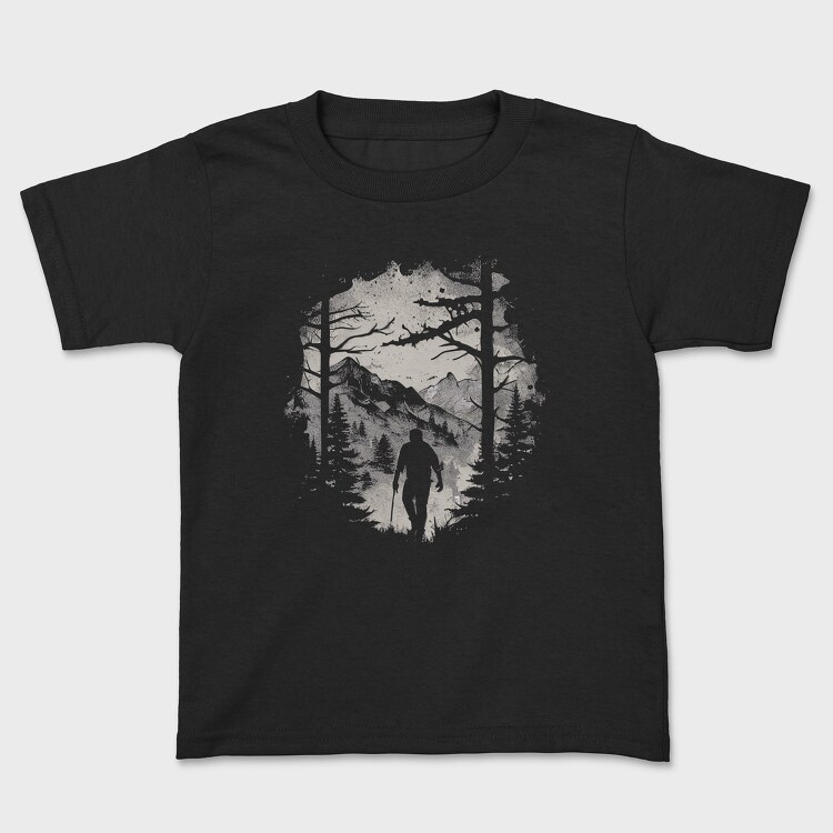 Man Hiking Forest, Tricou Copii